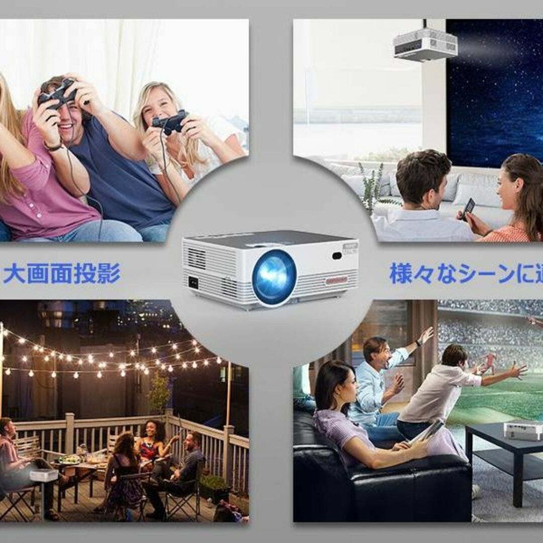 高性能WiFi Bluetoothプロジェクター ホームシアターに最適 | www