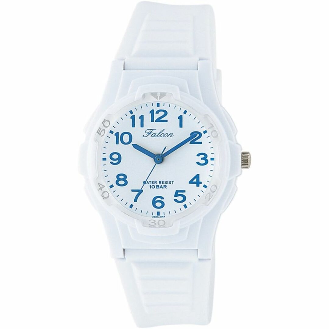 【色: ホワイト ブルー】シチズン Q&Q 腕時計 アナログ 防水 ウレタンベル