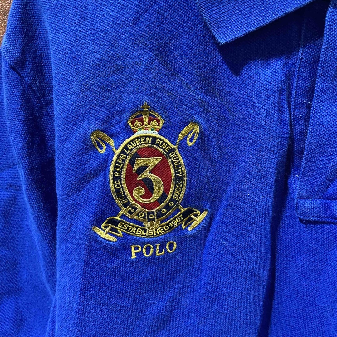 POLO RALPH LAUREN(ポロラルフローレン)のR6 ポロ ラルフローレン 古着 ポロシャツ 刺繍ロゴ POLO 青シャツ メンズのトップス(ポロシャツ)の商品写真
