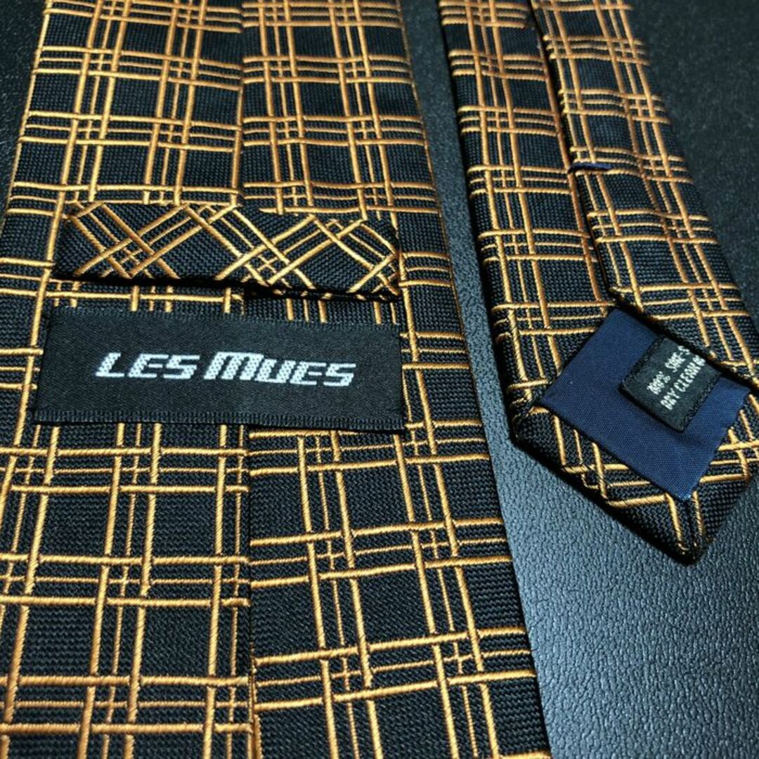 AOKI(アオキ)のレミュー チェック オレンジ＆ブラック ネクタイ B103-C10 メンズのファッション小物(ネクタイ)の商品写真