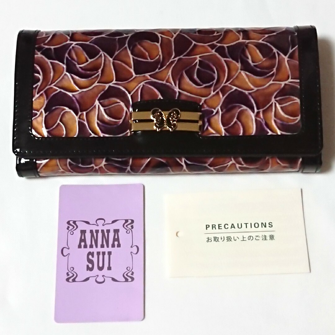 アナスイ ANNA SUI ドルチェ かぶせ長財布 バラ ステンドグラス 新品