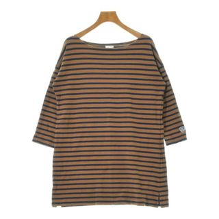 オーシバル(ORCIVAL)のORCIVAL オーシバル Tシャツ・カットソー F 茶x紺(ボーダー) 【古着】【中古】(カットソー(半袖/袖なし))