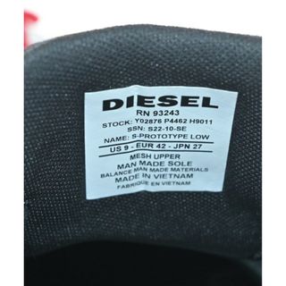 DIESEL ディーゼル スニーカー 27cm 白x黒x赤 【古着】【中古】