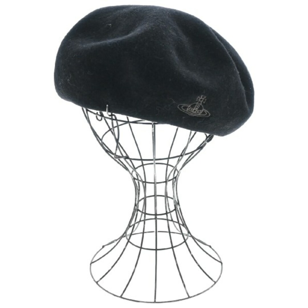 Vivienne Westwood(ヴィヴィアンウエストウッド)のVivienne Westwood ハンチング・ベレー帽 S~M 黒 【古着】【中古】 レディースの帽子(ハンチング/ベレー帽)の商品写真