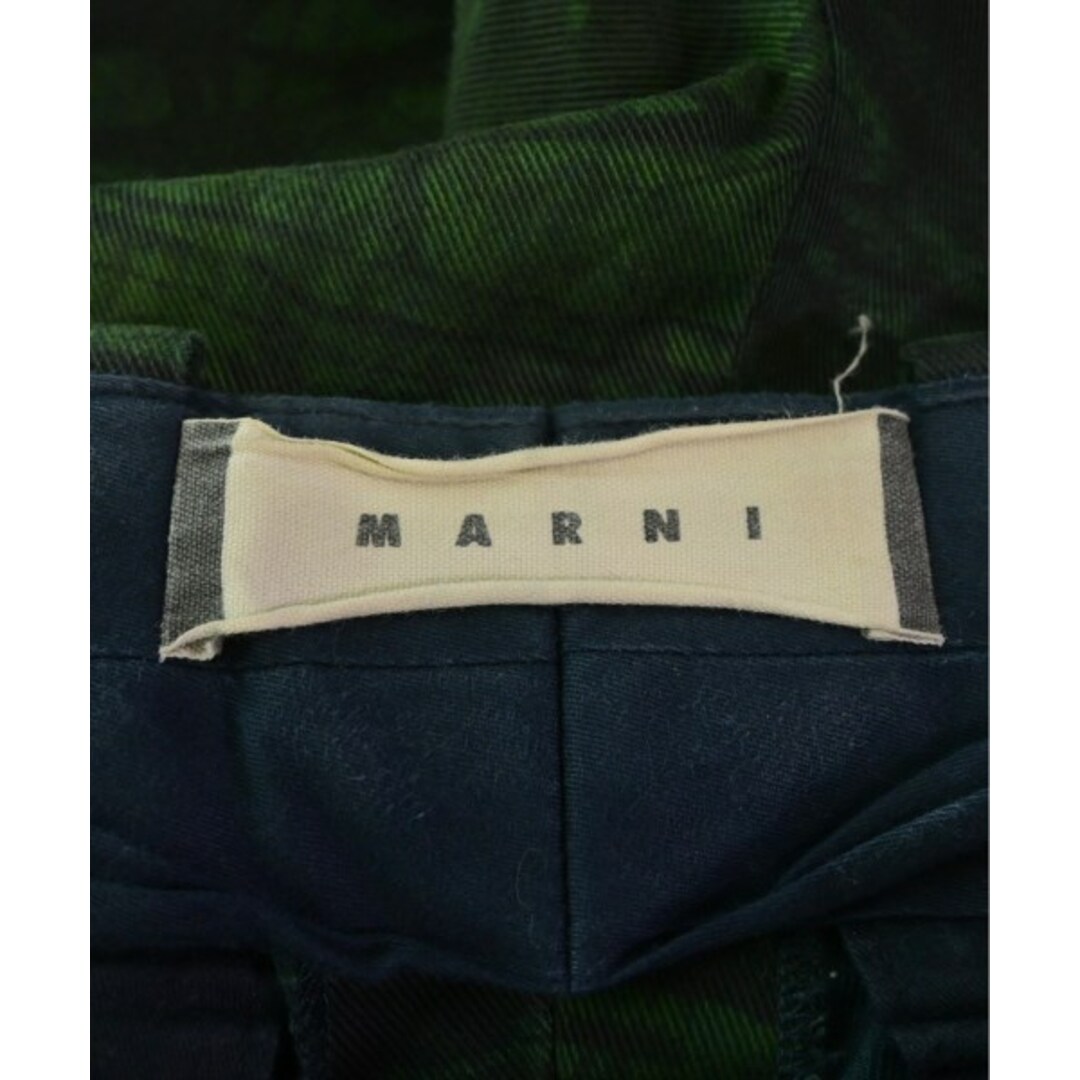 Marni(マルニ)のMARNI マルニ カーゴパンツ 44(S位) 緑x黒(総柄) 【古着】【中古】 メンズのパンツ(ワークパンツ/カーゴパンツ)の商品写真