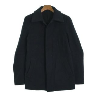 アンドゥムルメステール(Ann Demeulemeester)のANN DEMEULEMEESTER ステンカラーコート XS 紺 【古着】【中古】(ステンカラーコート)