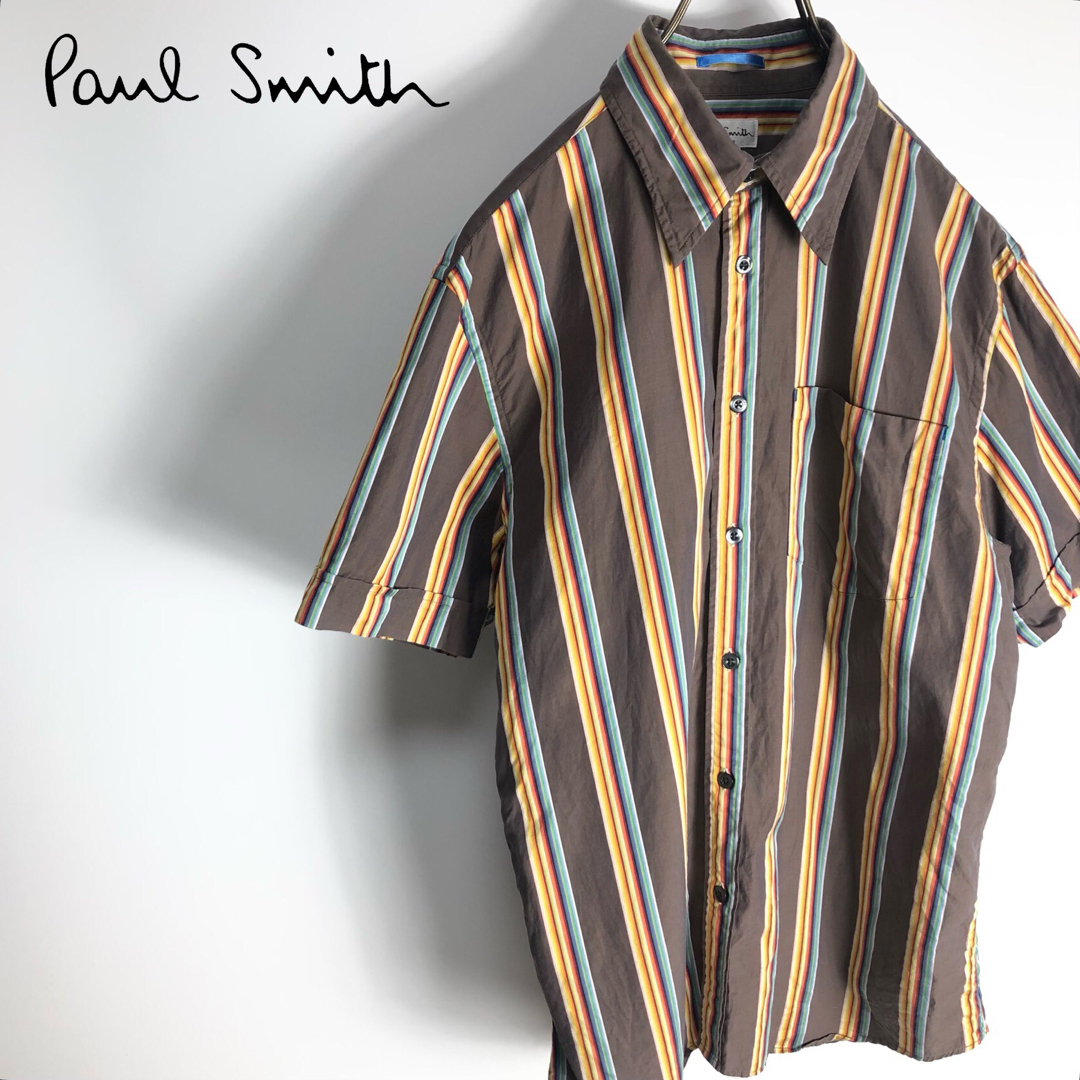 Paul Smith(ポールスミス)のPaul Smith ポールスミス　半袖　シャツ　マルチストライプ柄　メンズ メンズのトップス(シャツ)の商品写真