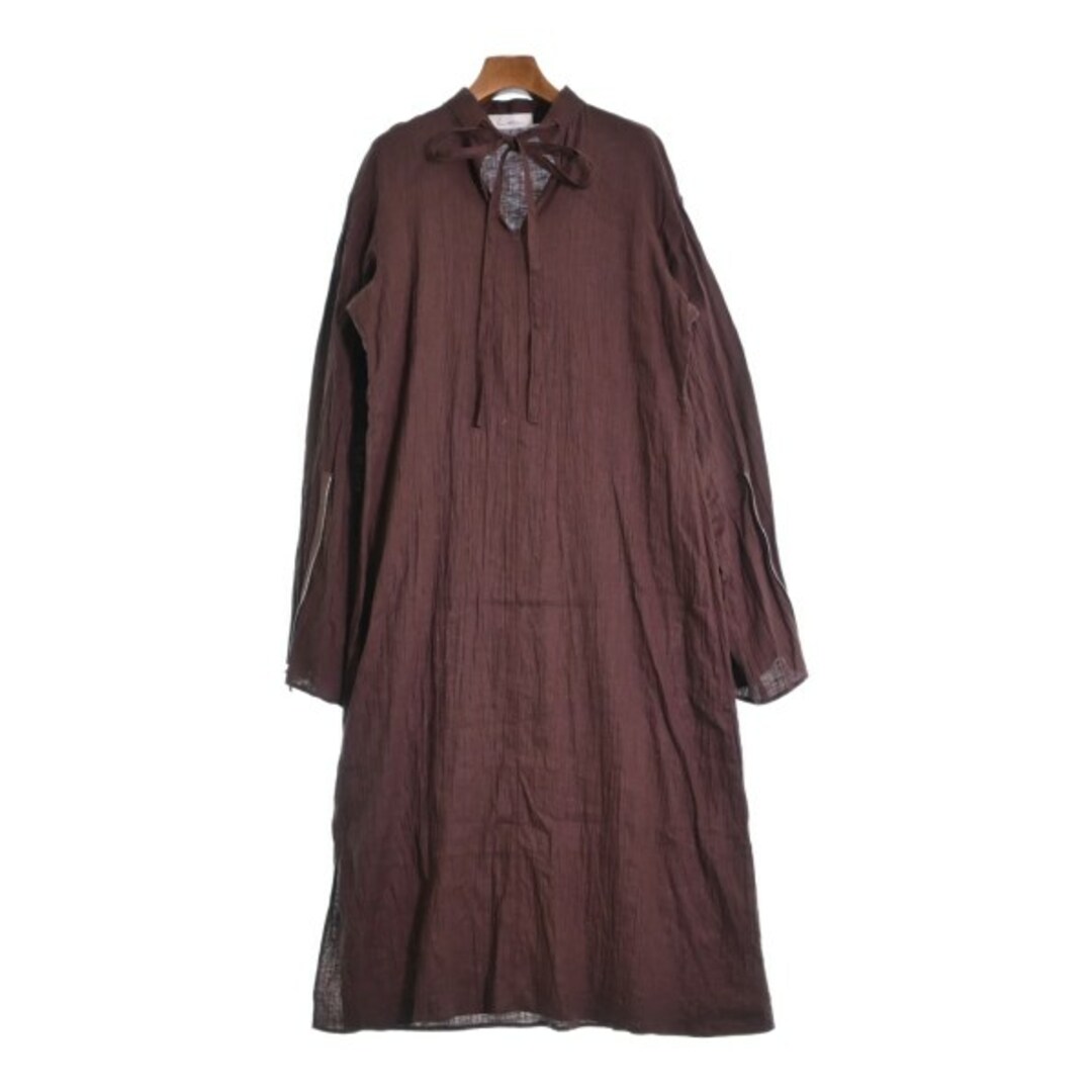 Lautashi ラウタシー ワンピース F 茶 【古着】【中古】 | フリマアプリ ラクマ