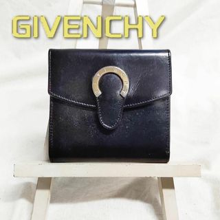 ジバンシィ(GIVENCHY)のジバンシィ GIVENCHY がま口 折り折財布 ホースシュー ゴールド金具(財布)