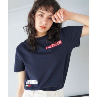 トミーヒルフィガー(TOMMY HILFIGER)のトミーヒルフィガー　ラベルロゴTシャツ　Sサイズ(Tシャツ(半袖/袖なし))