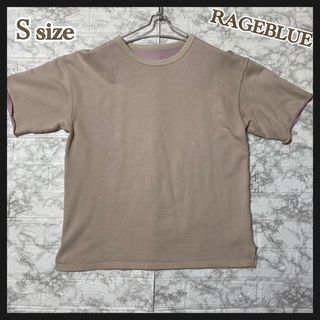 レイジブルー(RAGEBLUE)の古着 半袖Tシャツ レイジブルー RAGEBLUE メンズ  ベージュ パープル(Tシャツ/カットソー(半袖/袖なし))