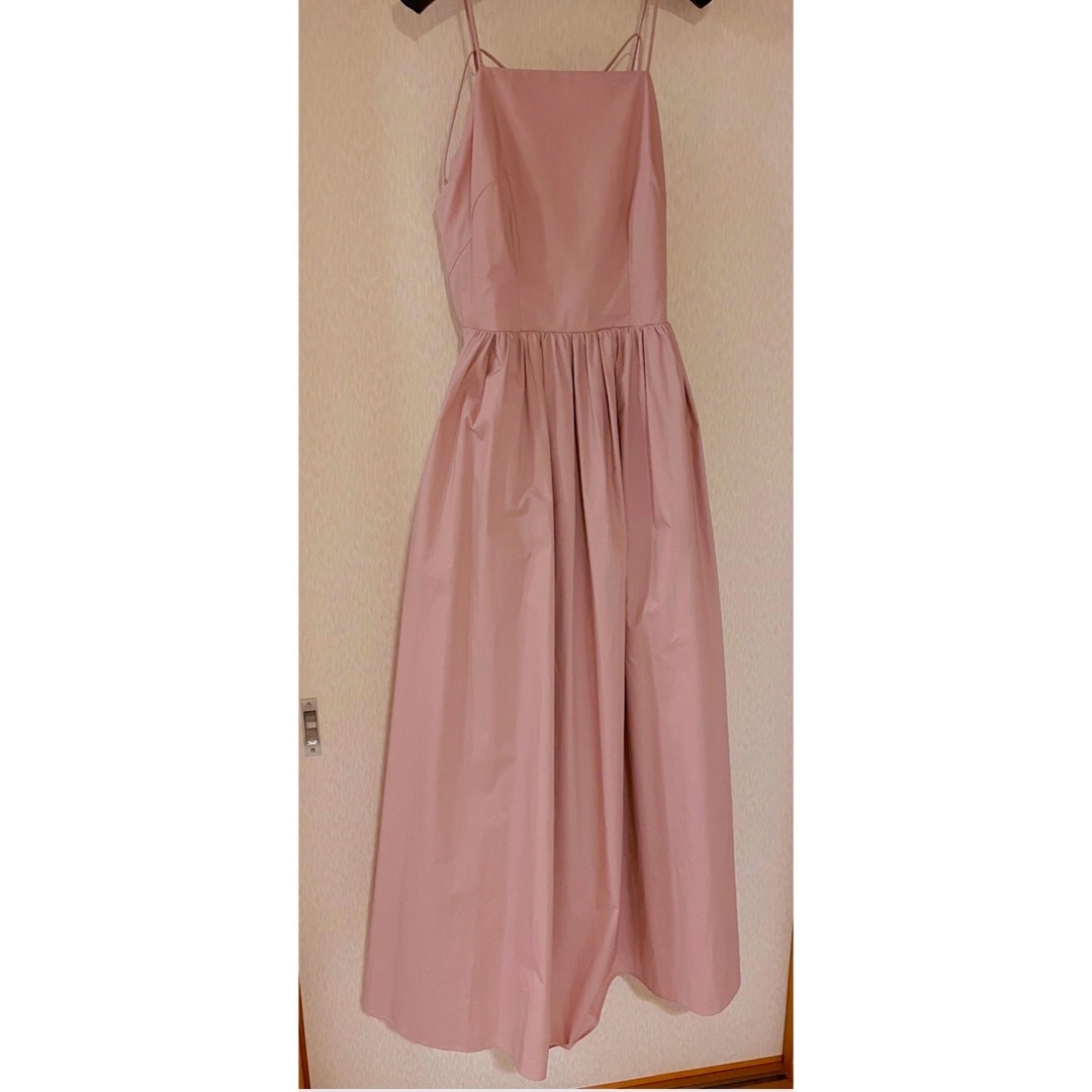 SNIDEL(スナイデル)の新品　今期スナイデル　バックオープンキャミギャザードレス　ワンピース　ピンク1 レディースのワンピース(ロングワンピース/マキシワンピース)の商品写真