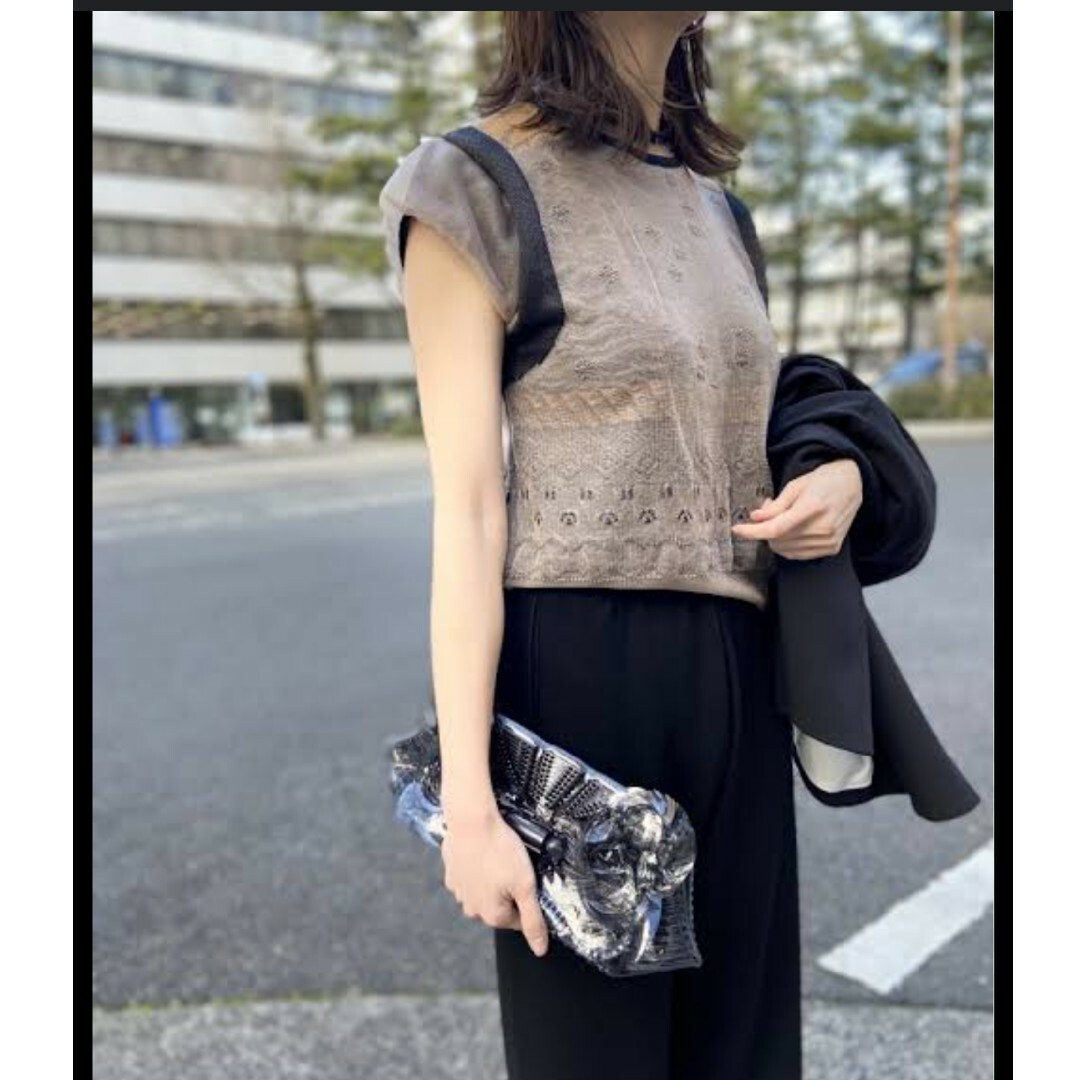 mame kurogouchi Cocoon Layered Knit Tops