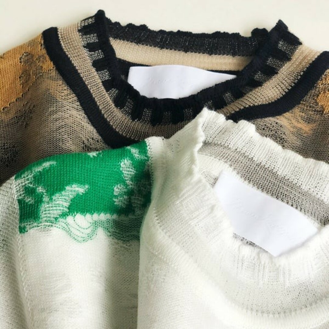 mame(マメ)のCocoon Layered Knit Tops コクーンレイヤードニット レディースのトップス(ニット/セーター)の商品写真