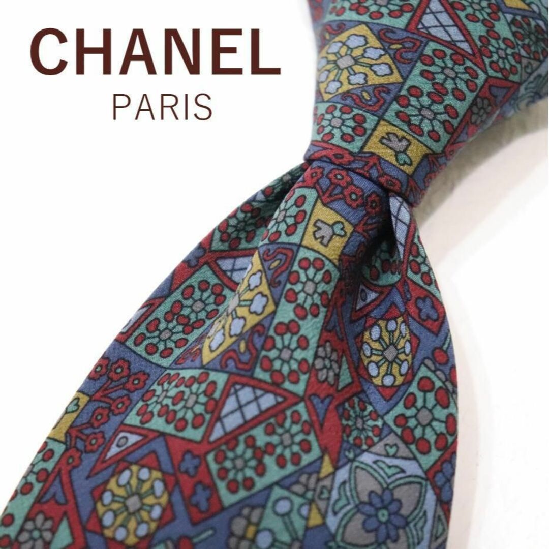 CHANEL - 超美品 CHANEL シャネル 総柄 シルク ネクタイ 上質 上品