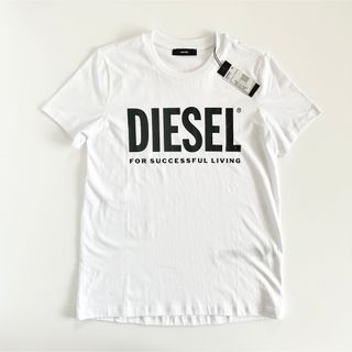 ディーゼル(DIESEL)の新品タグ付き★DIESEL★ロゴ Tシャツ レディース M ホワイト(Tシャツ(半袖/袖なし))