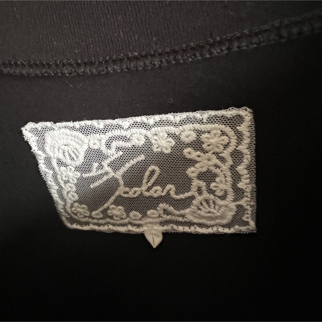 iS ScoLar(イズスカラー)のイズスカラー☆ブラック シフォン重ね刺繍プルオーバー レディースのトップス(Tシャツ(半袖/袖なし))の商品写真