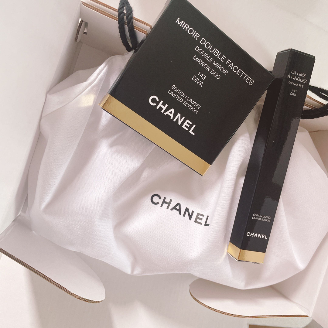 巾着付 未開封 CHANEL ミラー ネイルファイル セットミラー