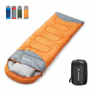BISINNA キャンプ 寝袋 アウトド ア シュラフ 封筒型 軽量 コンパクト(寝袋/寝具)