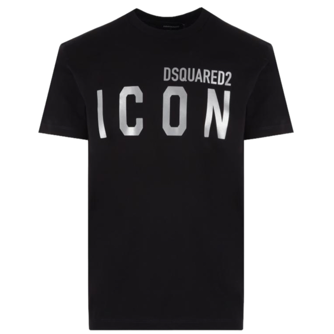 【新品未使用】DSQUARED2 コットン ロゴ  Tシャツ　シルバー Lサイズ