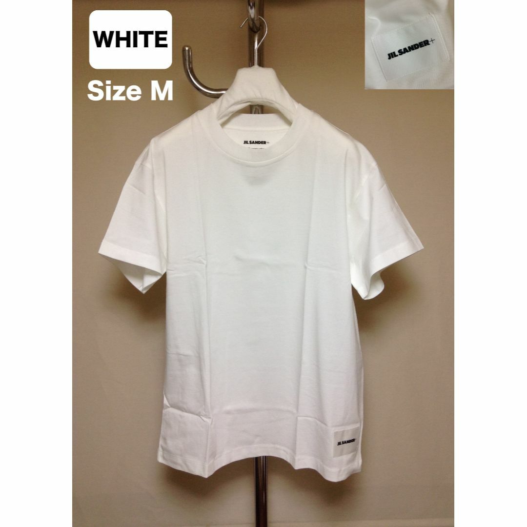 新品 M JIL SANDER 23SS パックTシャツ バラ 白 4736