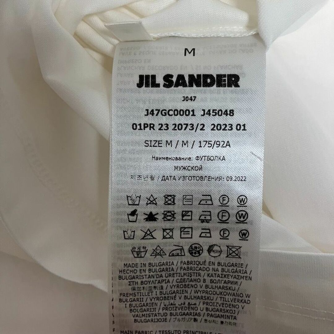 新品 M JIL SANDER 23SS パックTシャツ バラ 白 4736