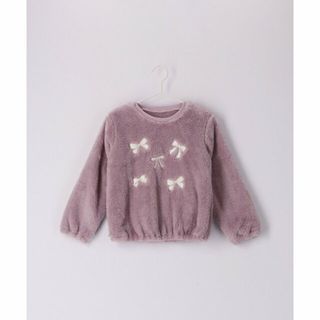 ロペピクニック(Rope' Picnic)の【ラベンダー（52）】【KIDS】リボン刺しゅうボアプルオーバー(Tシャツ/カットソー)