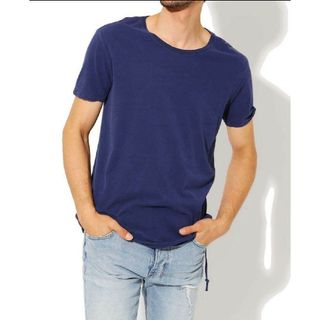 ロンハーマン(Ron Herman)のKSUBI　スビ　ネックTシャツ  Safari　サファリ　ネイビー　無地(Tシャツ/カットソー(半袖/袖なし))