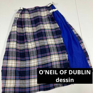 オニールオブダブリン(O'NEIL of DUBLIN)のO'NEIL OF DUBLIN タータンチェックキルトスカート　DESSIN(ロングスカート)
