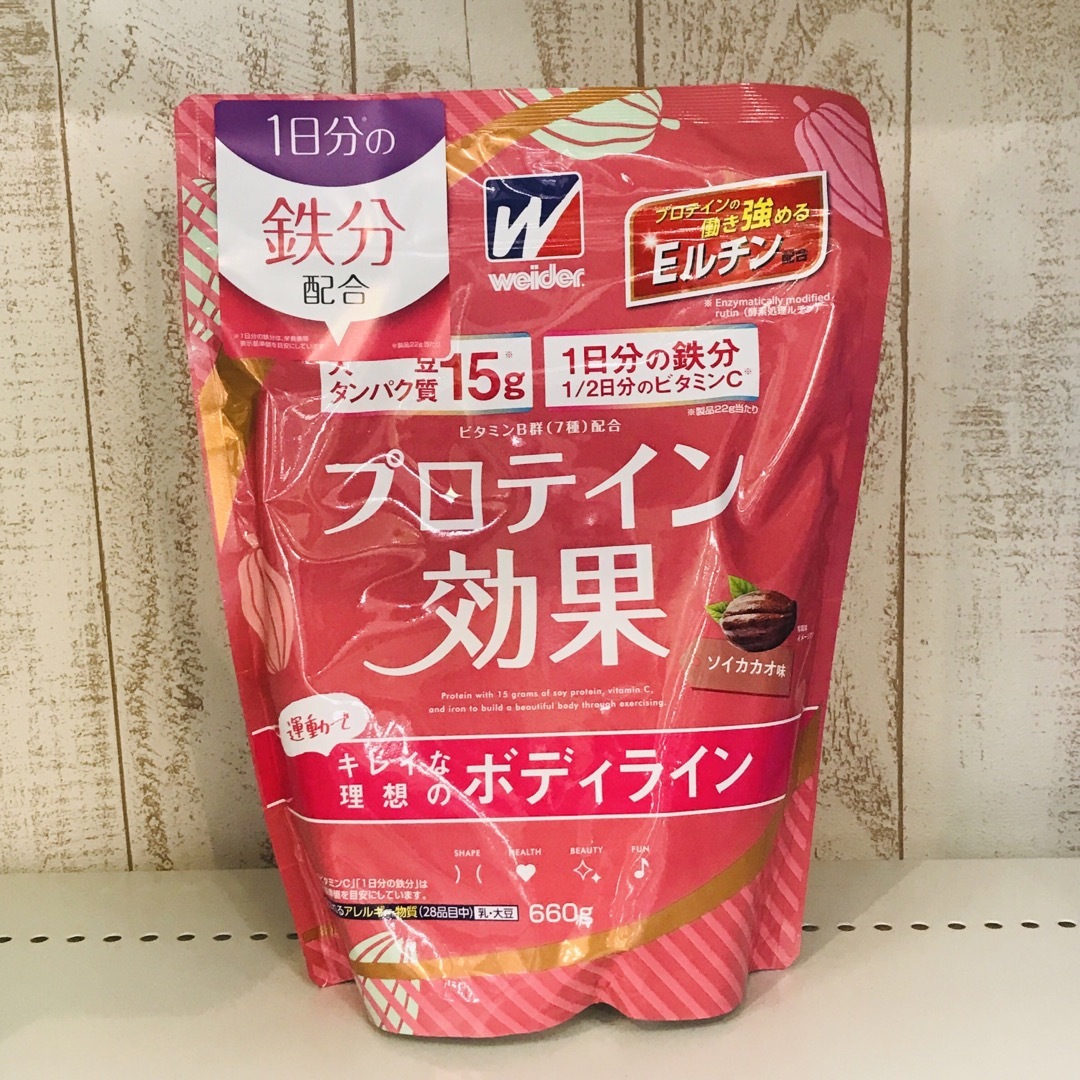 weider(ウイダー)の森永 プロテイン効果 660g (約30回分) プロテインソイカカオ　ラスト1個 食品/飲料/酒の健康食品(プロテイン)の商品写真