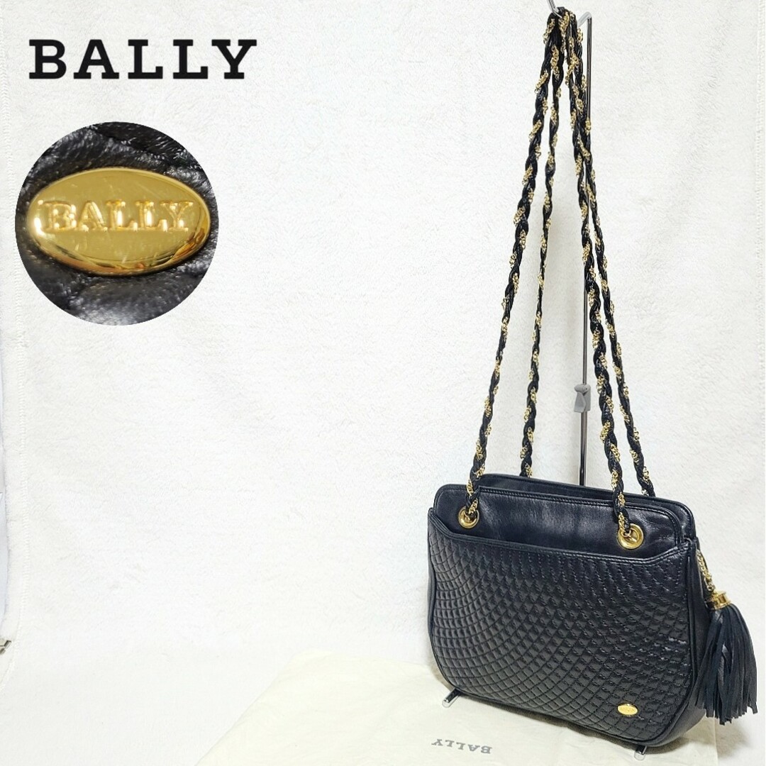 Bally - 【美品】バリー チェーン ショルダーバッグ Bロゴ