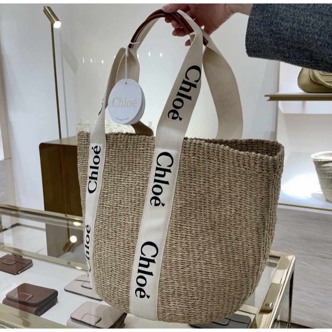 Chloe(クロエ)の新品未使用　クロエwoodyラージバスケットカゴバッグ レディースのバッグ(かごバッグ/ストローバッグ)の商品写真
