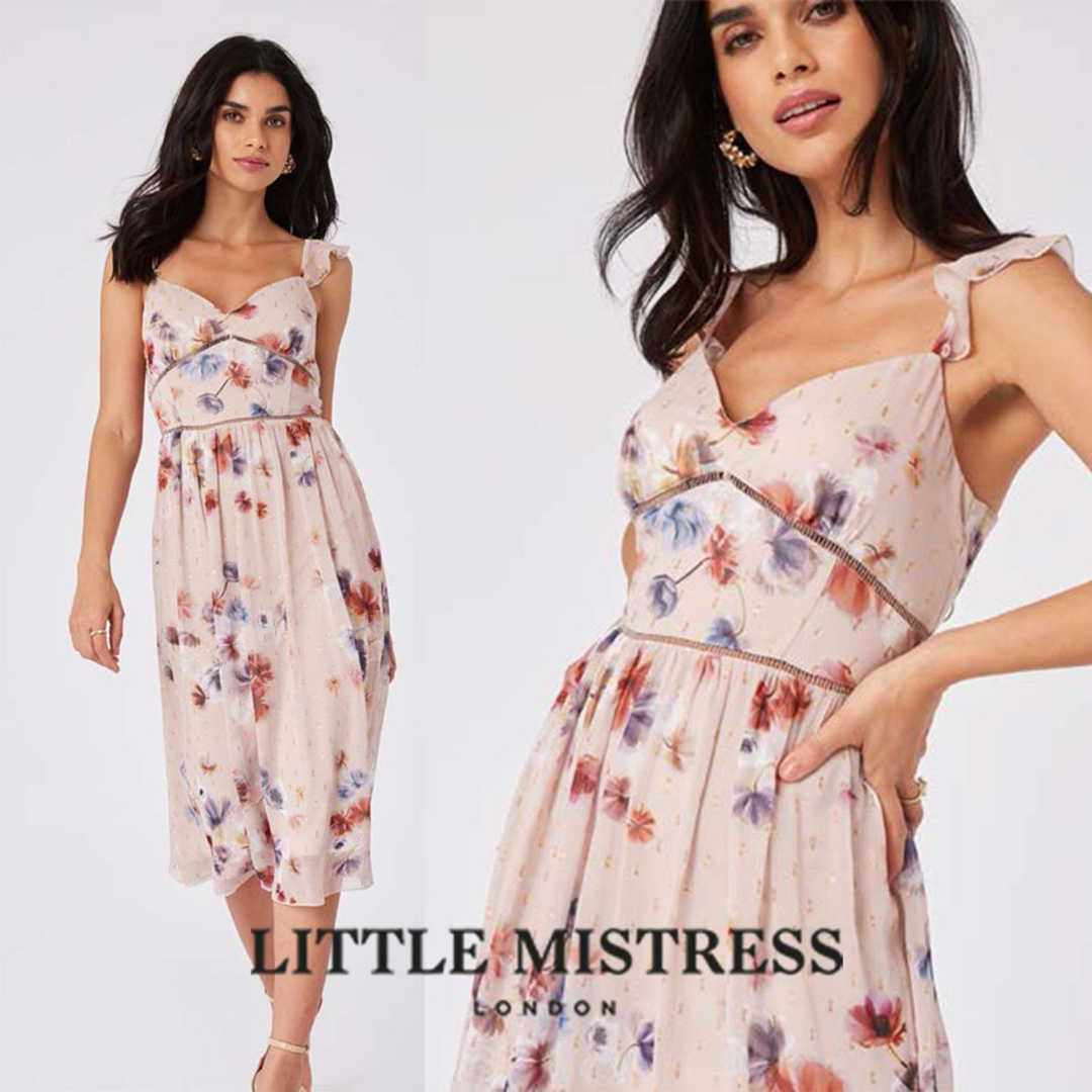 新品未使用⭐︎Little Mistress 花柄シフォンキャミドレス M