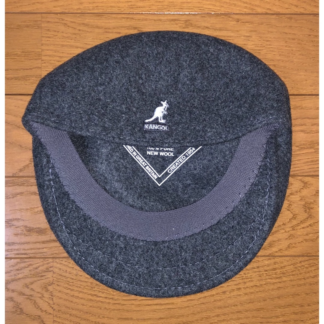 KANGOL(カンゴール)のS 美品 KANGOL WOOL 504 ハンチングキャップ ベレー帽 グレー メンズの帽子(ハンチング/ベレー帽)の商品写真