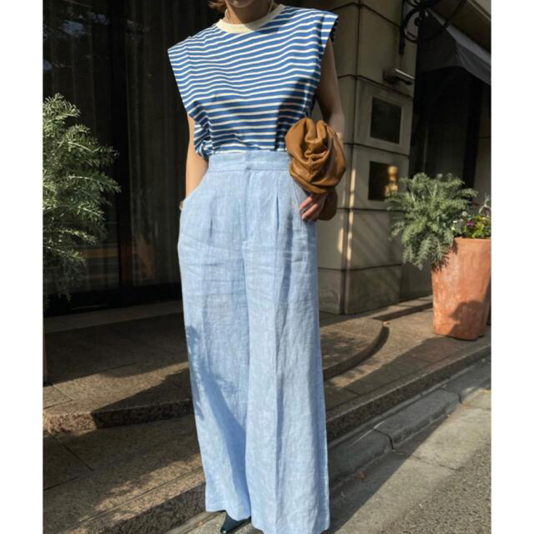 Ameri VINTAGE(アメリヴィンテージ)のAmerivintage OVER SHOULDER BORDER TOP レディースのトップス(Tシャツ(半袖/袖なし))の商品写真