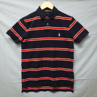 ポロラルフローレン(POLO RALPH LAUREN)の★超美品★ラルフローレン　紺赤白ボーダーポロシャツ　size  S(ポロシャツ)