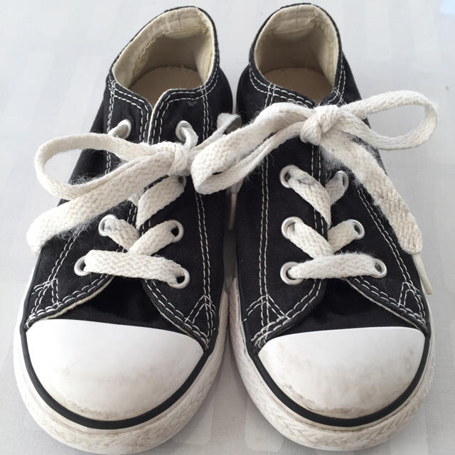 CONVERSE(コンバース)のキッズ コンバース スニーカー 黒 キッズ/ベビー/マタニティのキッズ靴/シューズ(15cm~)(スニーカー)の商品写真