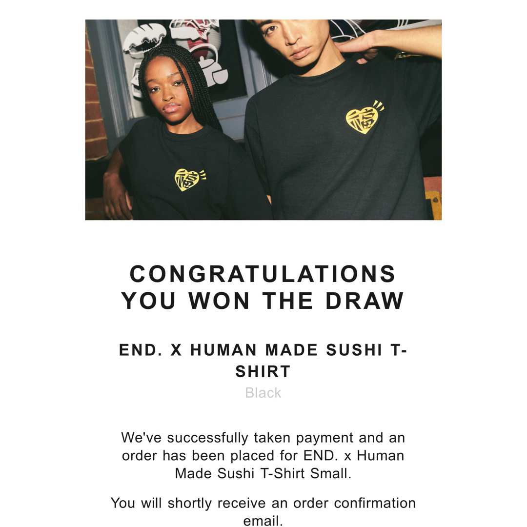 HUMAN MADE x END. Sushi T Shirt "Black"