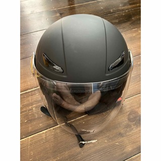 子供用ヘルメット　ネオライダース　つや消し黒　美品(ヘルメット/シールド)