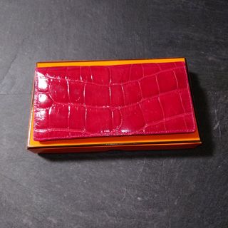 本物ベビークロコ 極美品二つ折り財布の通販|ラクマ