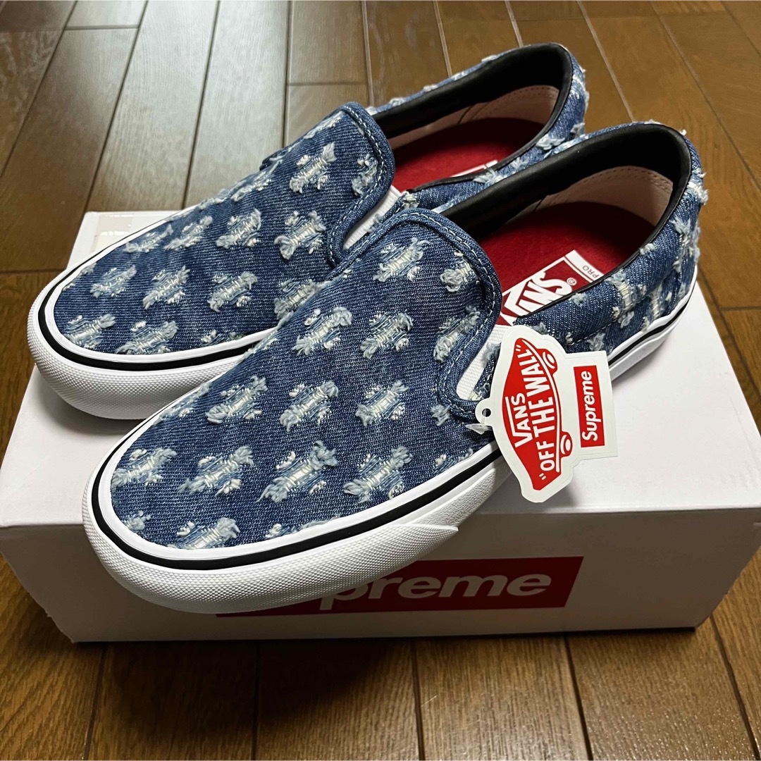 26 Supreme Vans Slip-On Hole Punch Denim