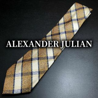 アレキサンダージュリアン(ALEXANDER JULIAN)のアレキサンダージュリアン チェック イエロー ネクタイ B103-J04(ネクタイ)