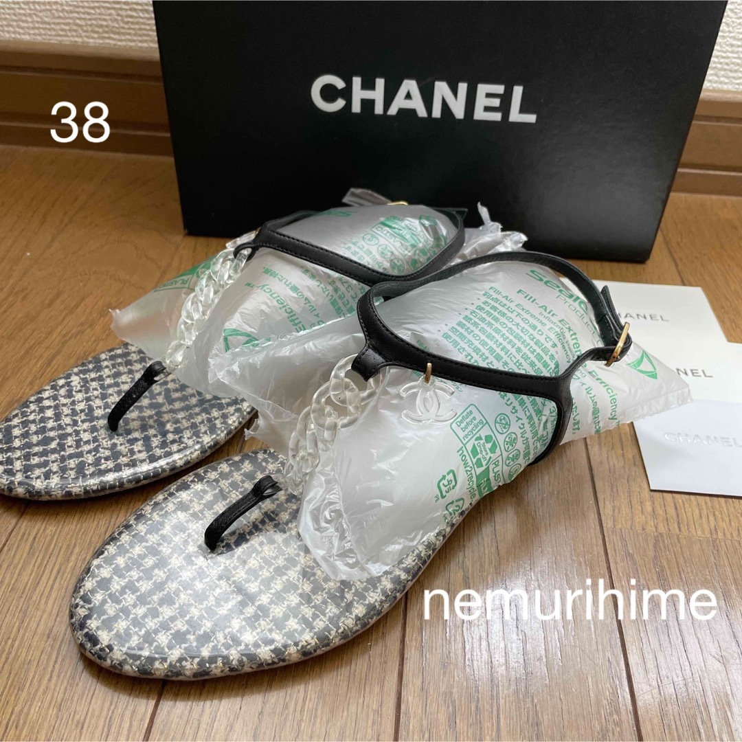 CHANEL(シャネル)の美品。シャネル　トングサンダル　38 レディースの靴/シューズ(サンダル)の商品写真