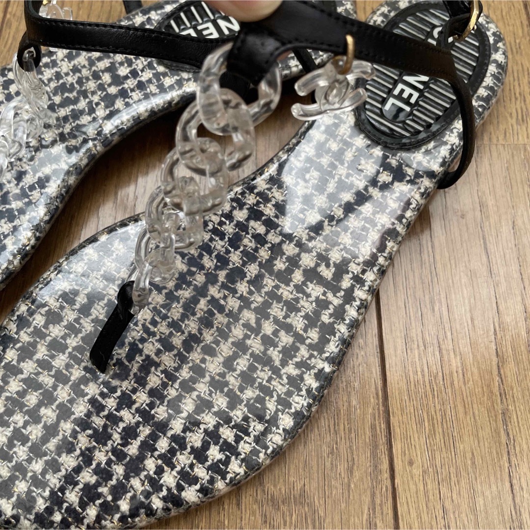 美品。シャネル トングサンダル 38 サンダル 美品。シャネル トングサンダル 38 サンダル