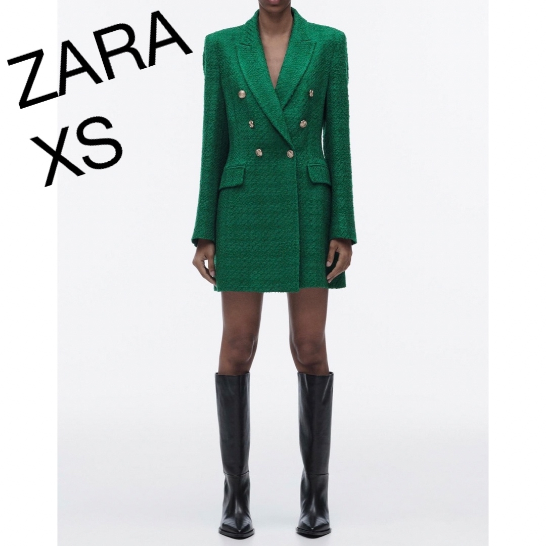 ZARA(ザラ)のロングストラクチャーブレザー レディースのジャケット/アウター(テーラードジャケット)の商品写真