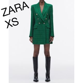 ザラ(ZARA)のロングストラクチャーブレザー(テーラードジャケット)