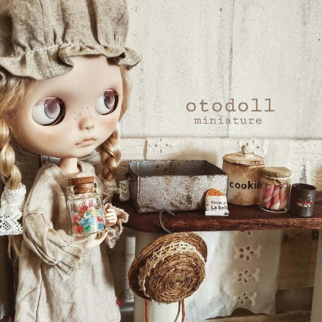 otodoll ミニチュア雑貨 おばあちゃんの時代のセット ハンドメイドのおもちゃ(ミニチュア)の商品写真