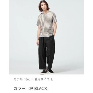 ジーユー(GU)の3XL 新品　完売品　gu リネンブレンド　イージーアンクルパンツ　ブラック(ワークパンツ/カーゴパンツ)