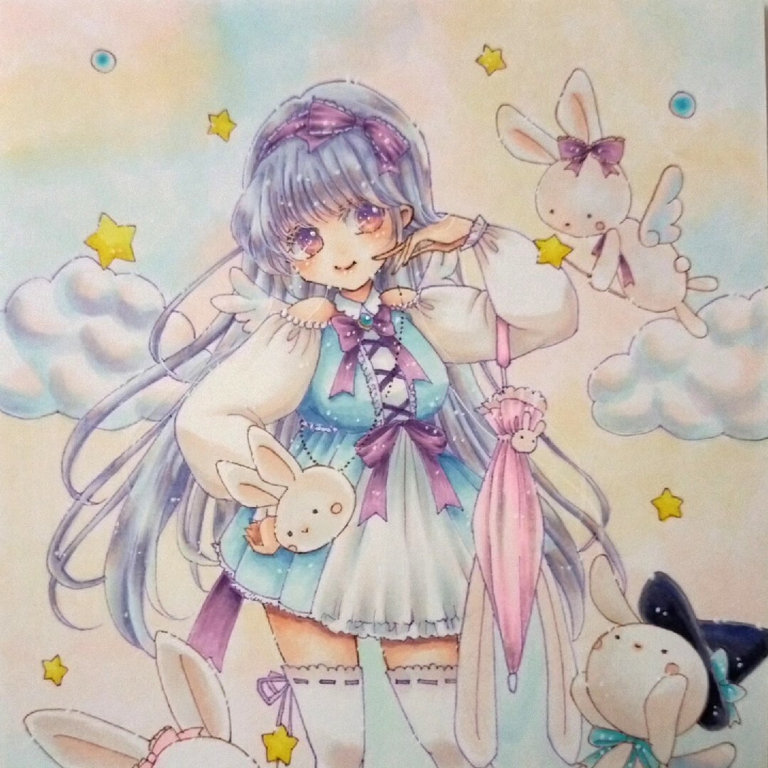 RIN'様☆手描きイラスト☆コピック☆アナログイラスト⭐︎夢絵 RIN'様☆手描きイラスト☆コピック☆アナログイラスト⭐︎夢絵