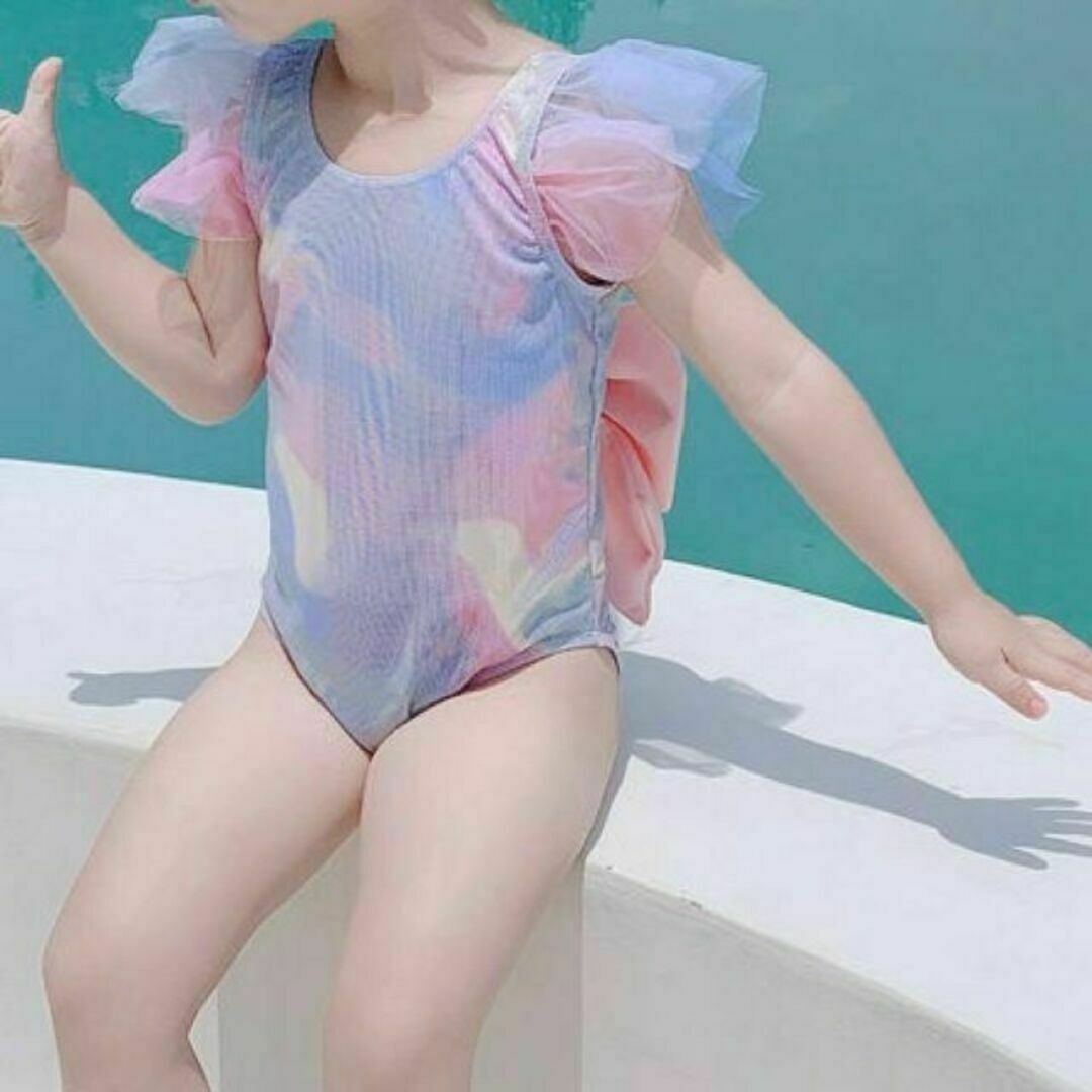 かわいい♡マーメイド ゆめかわ ワンピース水着 リボン 子供 女の子 100の通販 by ally♡夏物SALE中‼︎‼︎｜ラクマ